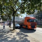 Neubau: Betonwände Keller Lastwagen